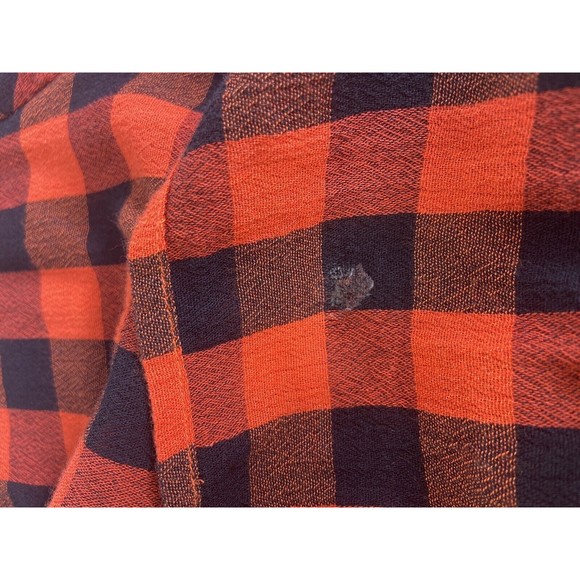 Old Navy Womens Relaxed Buffalo Plaid Red Black Top Blouse Womens XL - Picture 5 of 10